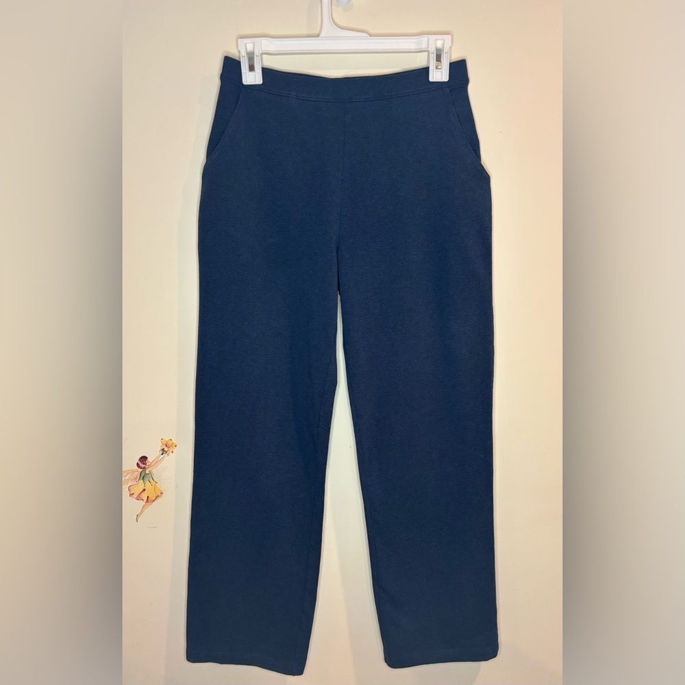 L.L. Bean Pants Women's Straight Leg Navy Blue Cotton Size S/P